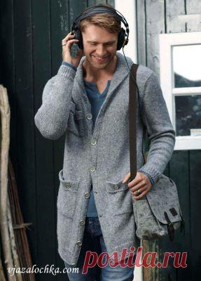 Мужской вязаный кардиган. Размеры: 46/48 (50/52 - 54/56) 58

Вам потребуется

Пряжа (48% овечьей шерсти, 30% шерсти альпака, 22% полиамида; 240 м/ 50 г) - 400 (450 - 500) 550 г светло-серой.
Спицы № 3 и 4,5; 2 пары круговых спиц № 4 длиной по 120 см.