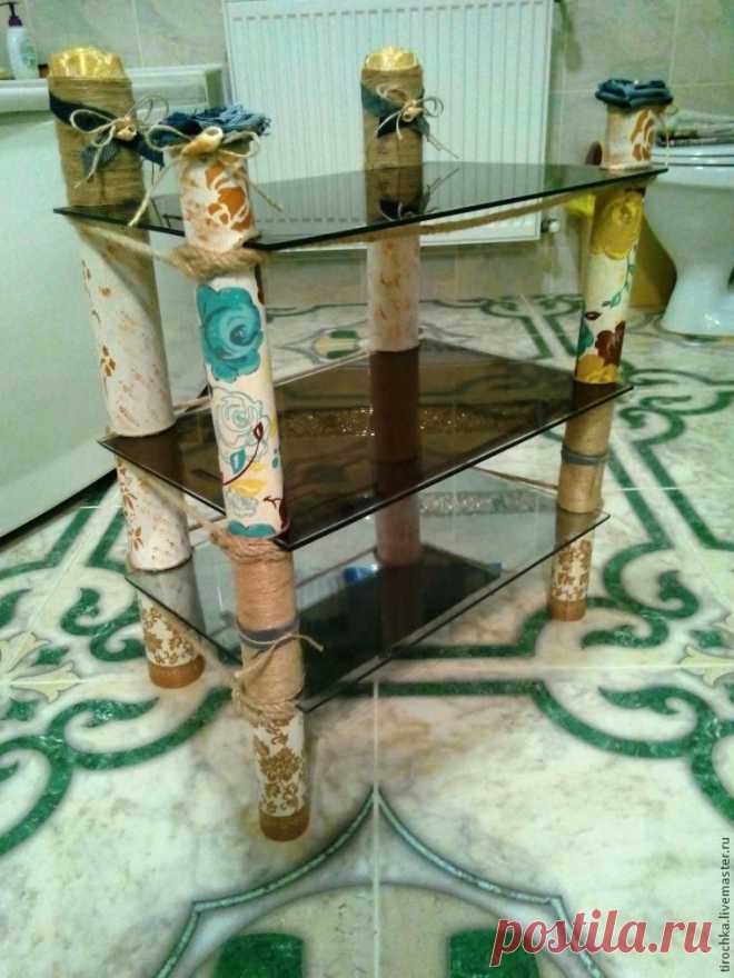 Стеклянные полочки для ванной