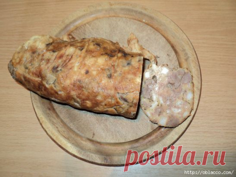 Домашняя печеночная колбаса