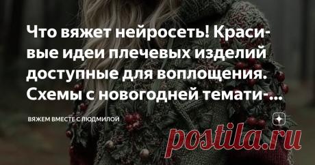 Что вяжет нейросеть! Красивые идеи плечевых изделий доступные для воплощения. Схемы с новогодней тематикой. Статья автора «Вяжем вместе с Людмилой» в Дзене ✍:   Впервые на моём канале подборка, которая вызывает резонанс и давайте обсудим эту тему! Мне важно знать мнение моих подписчиков и просто читателей!