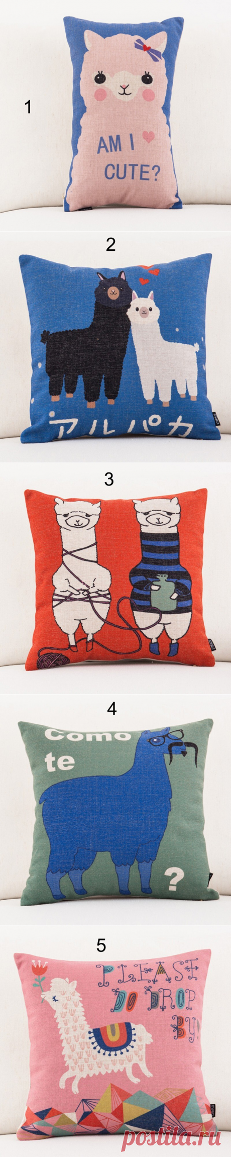 Exquisito fundas de cojines de algodón de lino Alegría infantil de dibujos animados de alpaca almohadas al aire libre para la impresión de sofás en Fundas de cojines de Hogar y Jardín en AliExpress.com | Grupo Alibaba