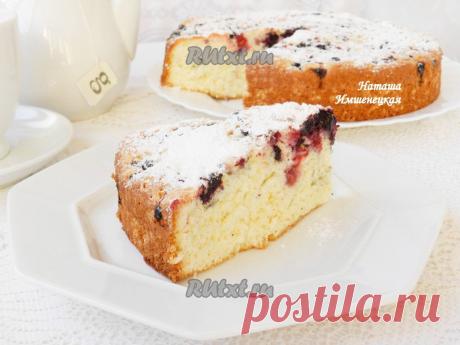 Бисквитный пирог с ягодами (рецепт с фото) | RUtxt.ru