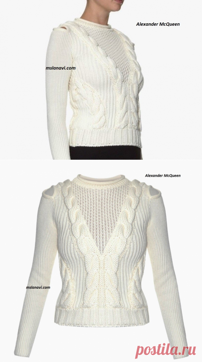 Модный пуловер от Alexander McQueen - Вяжем с Лана Ви
