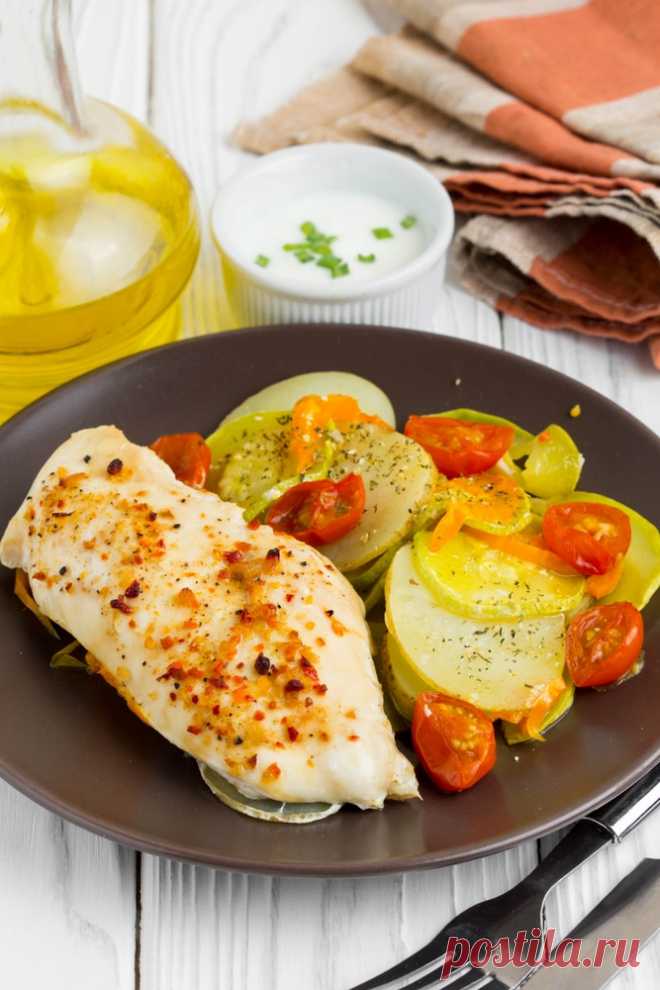 Куриное филе, запеченное с овощами в фольге рецепт с фото пошагово