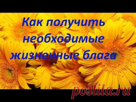 КАК ПОЛУЧИТЬ НЕОБХОДИМЫЕ ЖИЗНЕННЫЕ БЛАГА - YouTube