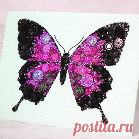 Коллажи из пуговиц — Сделай сам, идеи для творчества - DIY Ideas