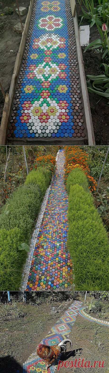Садовая дорожка из крышечек / Журнал садовода annaKn / 7dach.ru