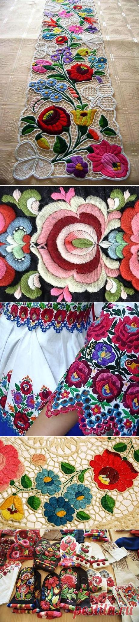 Яркая венгерская вышивка....