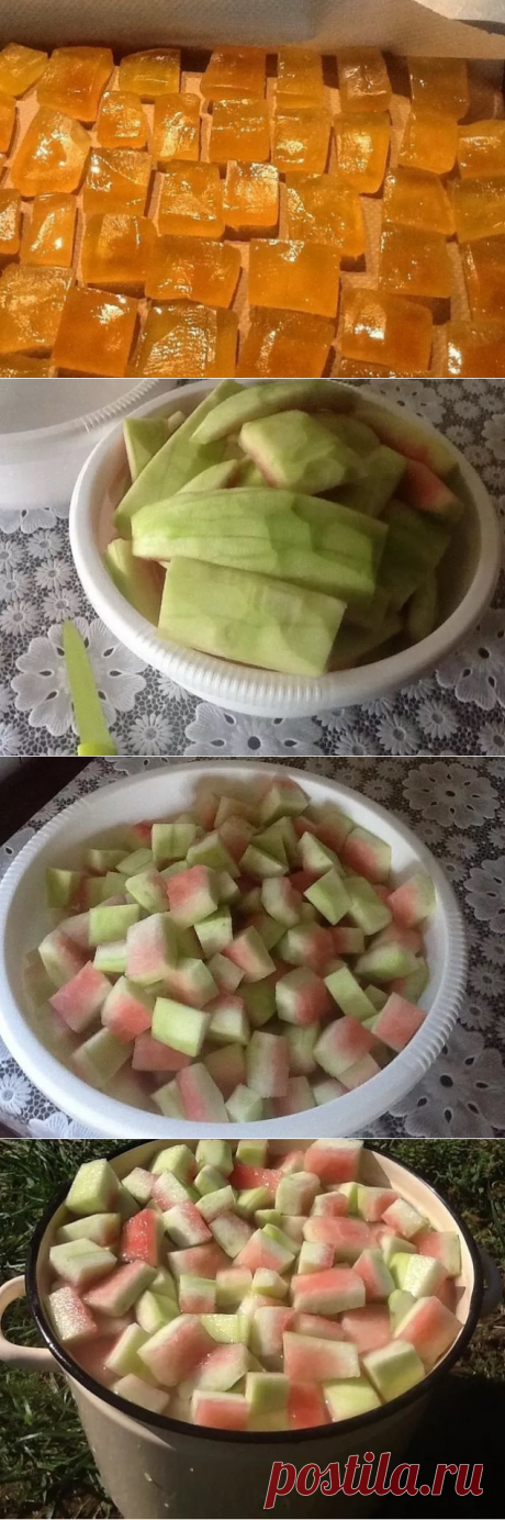Цукаты из арбузных корок