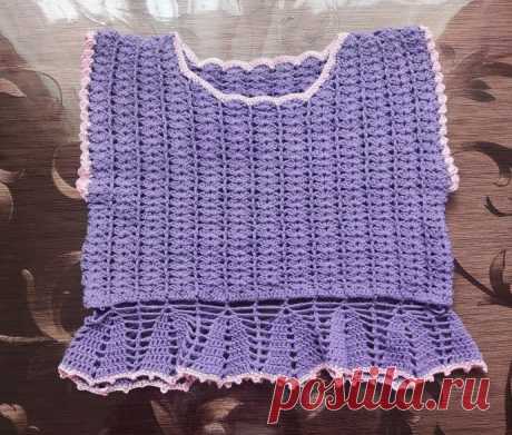 Летний топ крючком для девочки