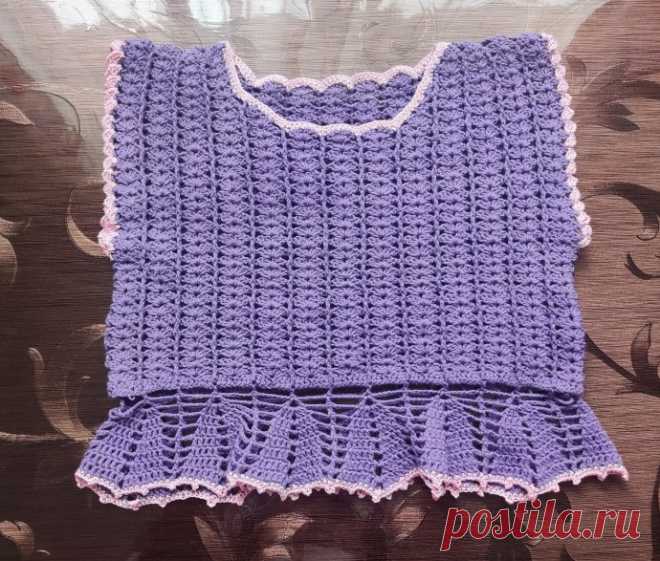 Летний топ крючком для девочки