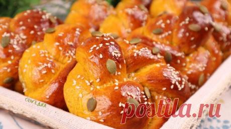 Осенние ароматные пышные и воздушные тыквенные булочки Такие вкусные осенний ароматные тыквенные булочки, одно удовольствие пить чай когда за окном дождик