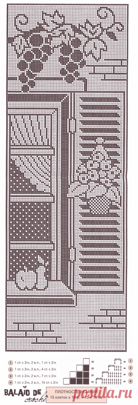Balaio de crochê: Cortinas em crochê filé