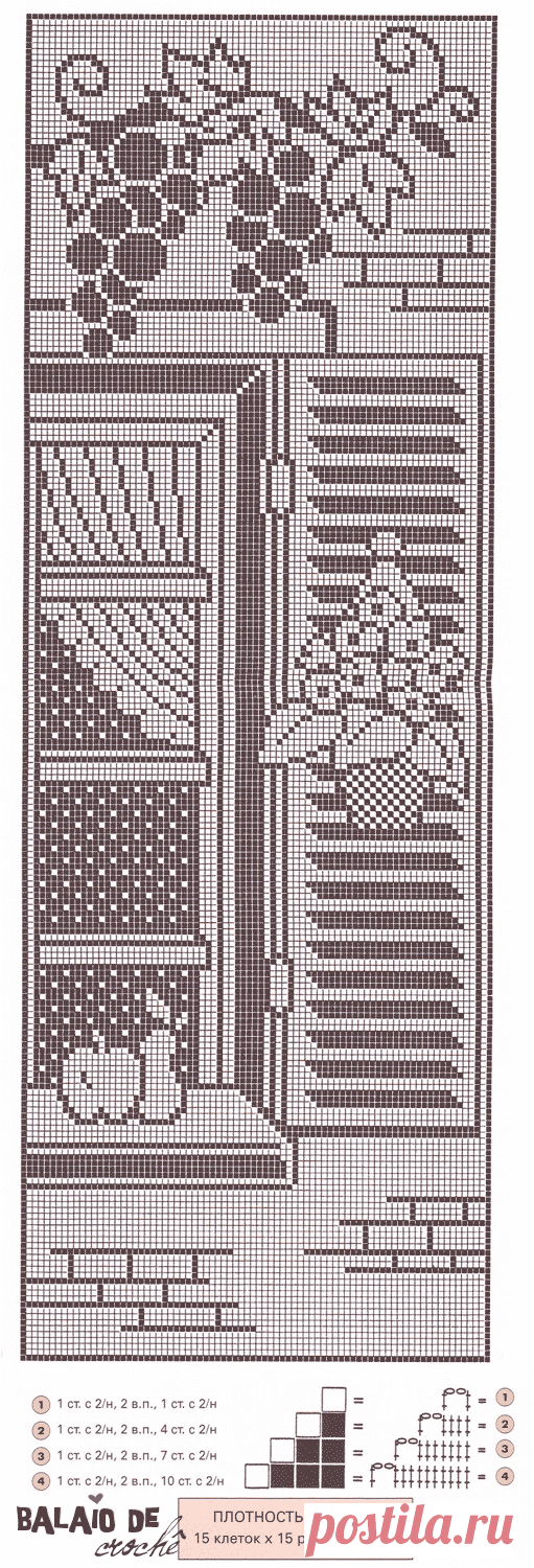 Balaio de crochê: Cortinas em crochê filé