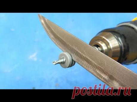 НОЖ как БРИТВА за две минуты! РЕЖЕТ ДАЖЕ САМОРЕЗ! Крутые идеи для заточки ножей!