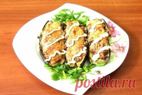 Запеченные лодочки из баклажанов с фаршем и помидорами - Dynastyofchefs.ru