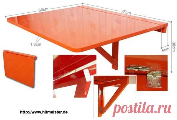 Компактный складной столик с чертежом — Сделай сам, идеи для творчества - DIY Ideas