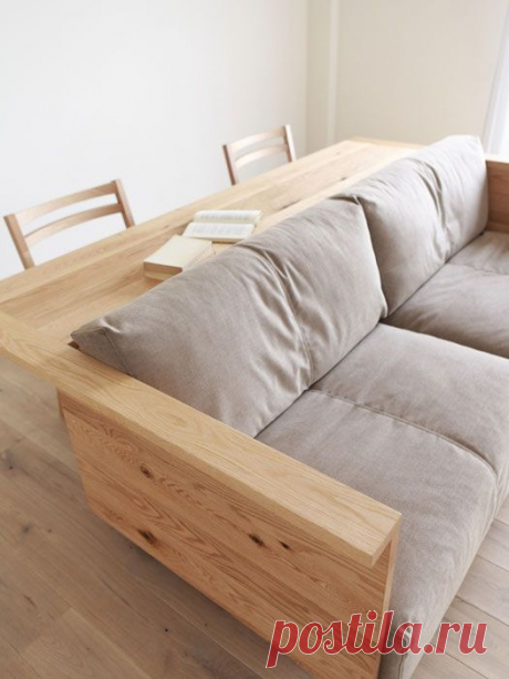 CARAMELLA Counter Sofa - Soo cool. I see dinner, popcorn, and movies. Though, maybe a darker finish. | Apartment design