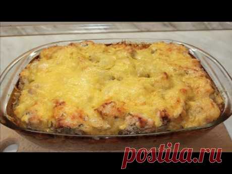 Запеканка из курицы и гречки с сырной корочкой.Вкусный ужин для всей семьи!