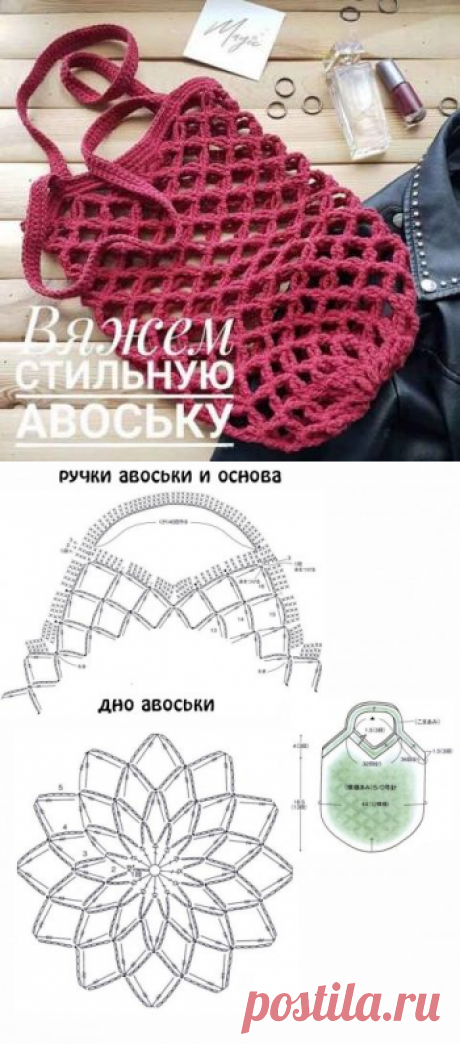 Японская авоська крючком