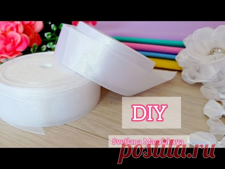 DIY 🎀 НЕ МОГУ Остановиться!!! Белоснежные бантики /ВАРИАНТ для ленивых.