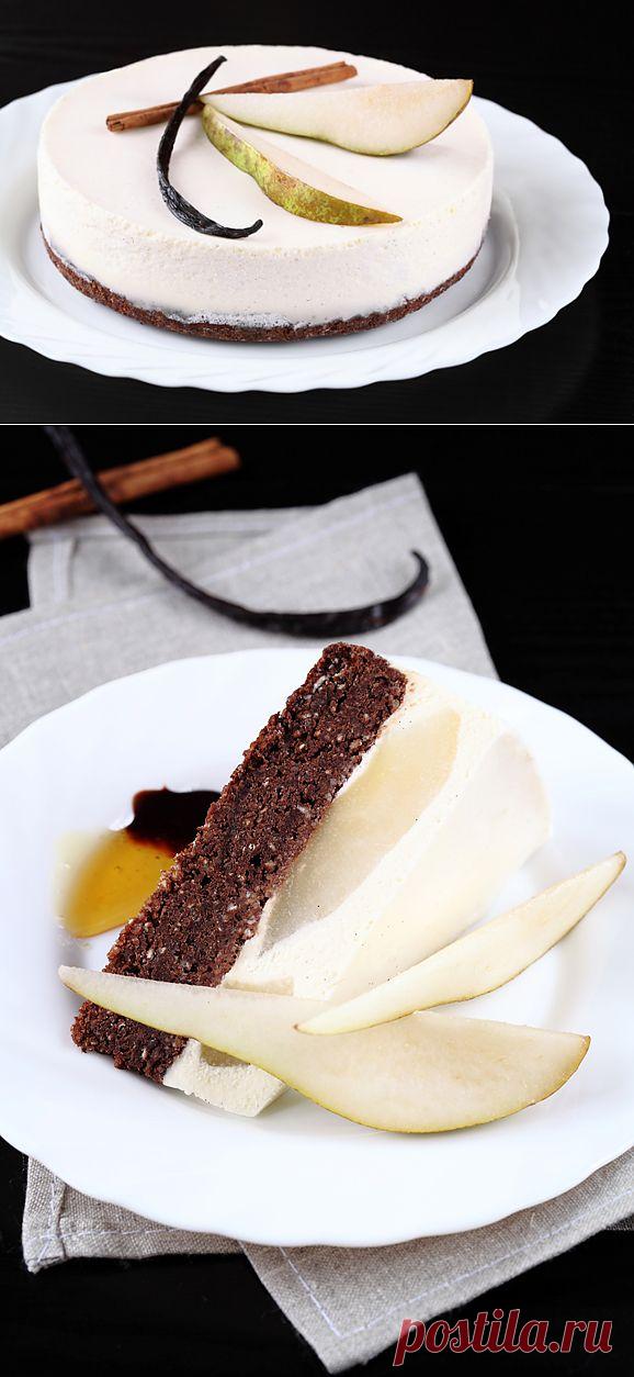 Verdade de sabor: Шоколадно-грушевый торт с панна коттой / Torta de chocolate e pêra com panna cotta