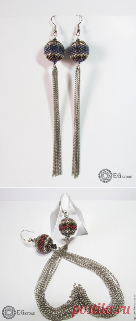 Мастер-класс: серьги "Арабеска" в технике пейот