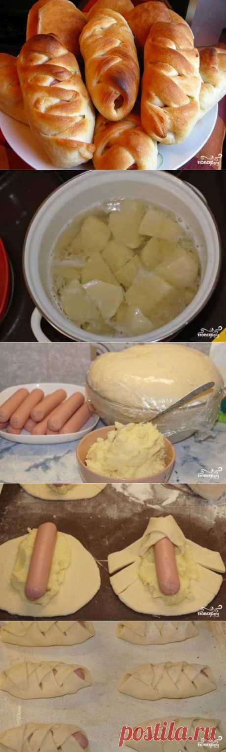 Сосиска в тесте с картошкой - пошаговый кулинарный рецепт на Повар.ру