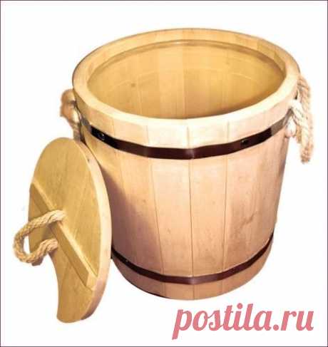 Запарник для бани с крышкой из липы 12 литров