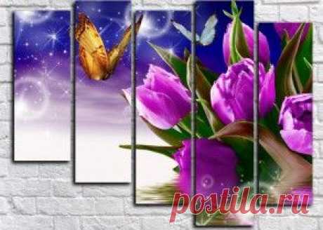 Купить модульные картины природа + подарок всем!