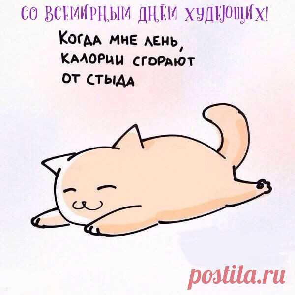 С днем худеющих, друзья!
Но совсем худеть нельзя!
Чтоб не дали кличку,
Не назвали чтобы спичкой!