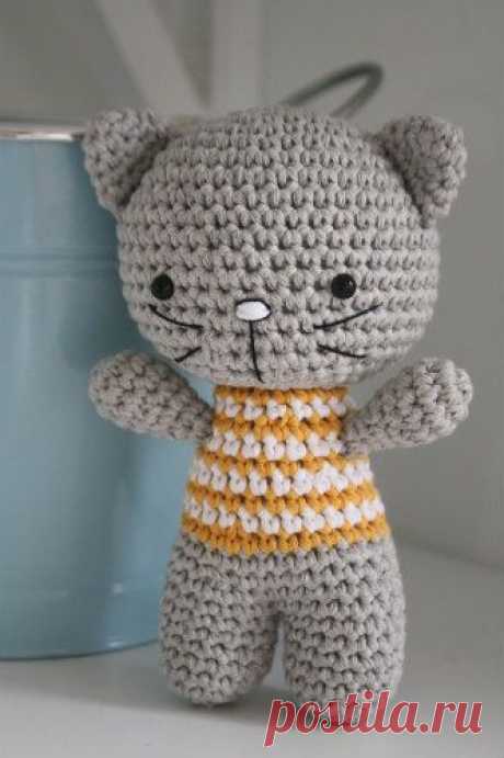 Как сделать крючком Cat - handylittleme