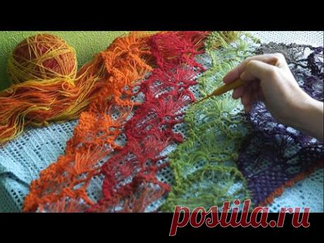 Турецкая шаль из Кауни крючком 3 часть(завершение) Turkish shawl