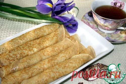 Заварные блины на сметане - кулинарный рецепт