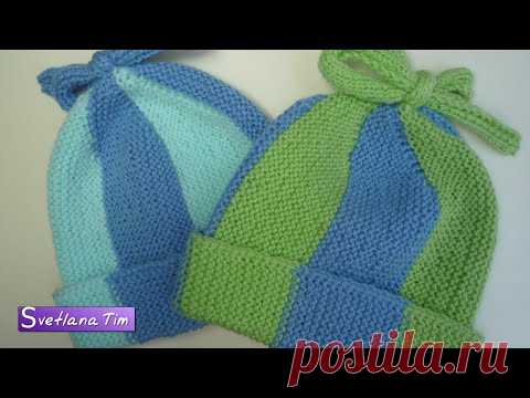 Детская ШАПОЧКА для новорожденных от 0 до 3 месяцев.