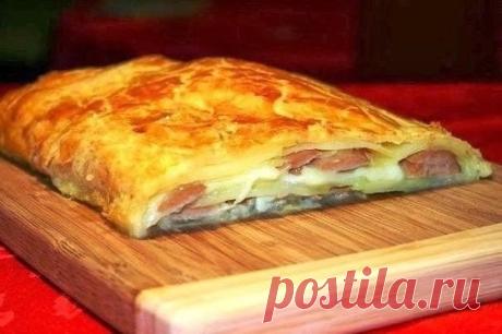 Штрудель с картофелем и сосисками - Кулинарный рецепт - Повар в доме