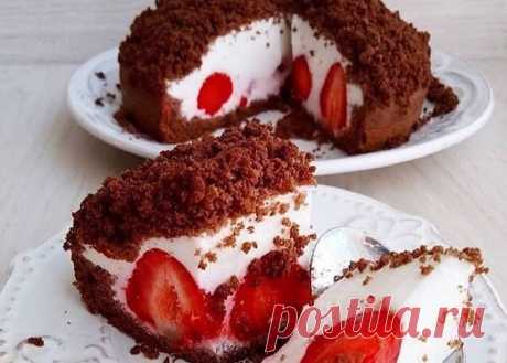 Восхитительно вкусный клубничный тортик - Вкусные рецепты - медиаплатформа МирТесен