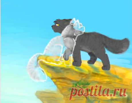 Graystripe and Silverstream. Warriors by Romashik-arts on DeviantArt