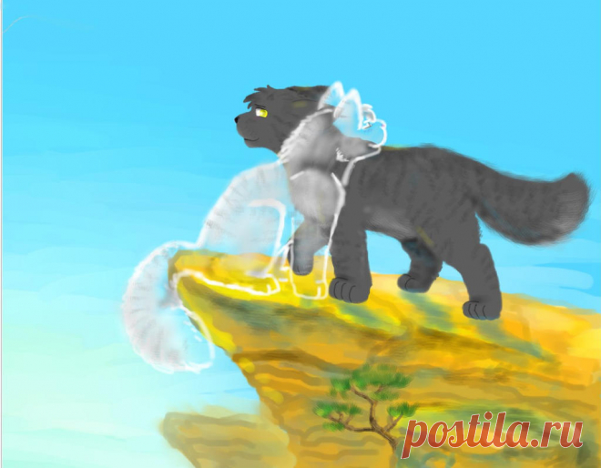 Graystripe and Silverstream. Warriors by Romashik-arts on DeviantArt