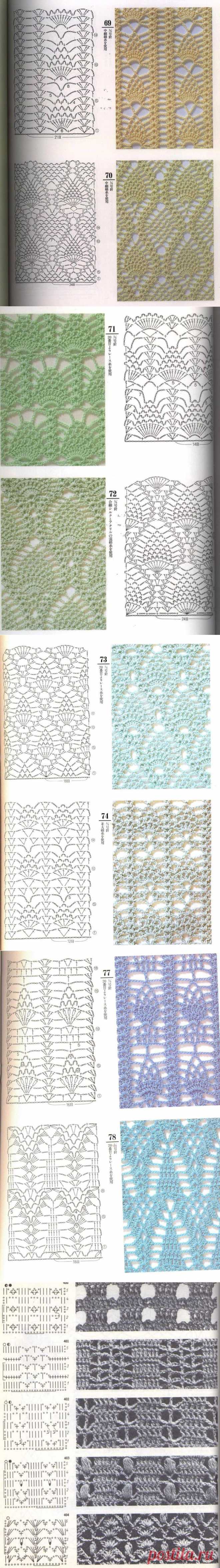 Альбом «Вертикальные дорожки (узоры) крючком»