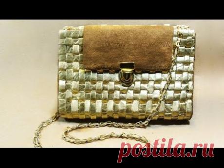 Bolso de PERIÓDICO manualidades reciclaje - YouTube