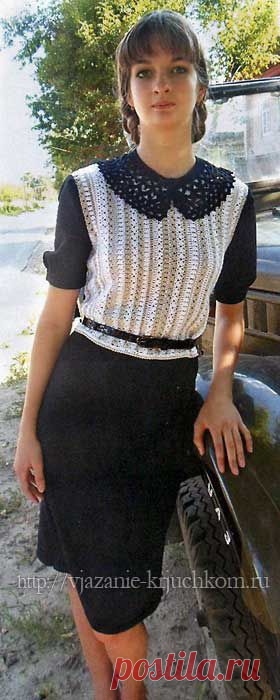 Вязаное платье в ретро стиле