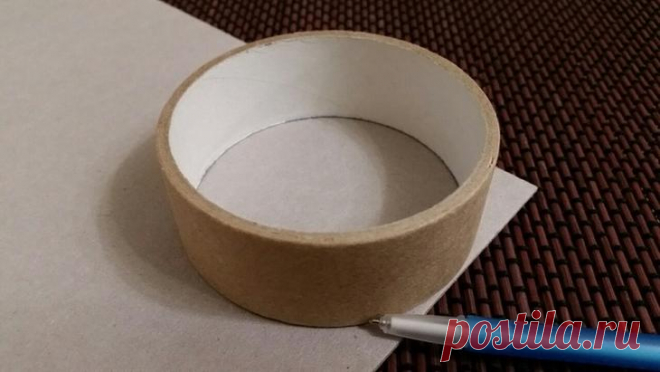Создаем шкатулку для колец из бобины от скотча