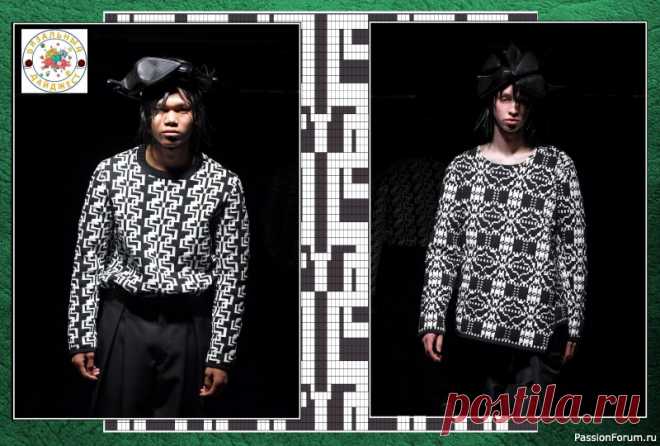 ЧЁРНО-БЕЛАЯ МАГИЯ ОТ Comme Des Garçons Homme Plus. ЖАККАРД В МУЖСКОМ ТРИКОТАЖЕ.