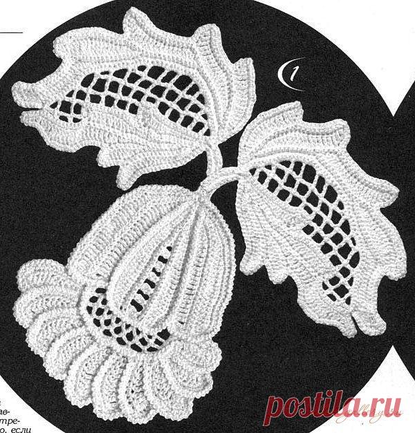 Одинарные цветочные аппликации | Золотые Руки