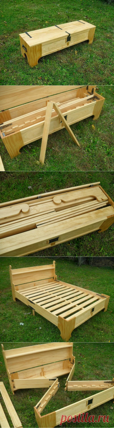 Ящик, который одним движением руки превращается в кровать