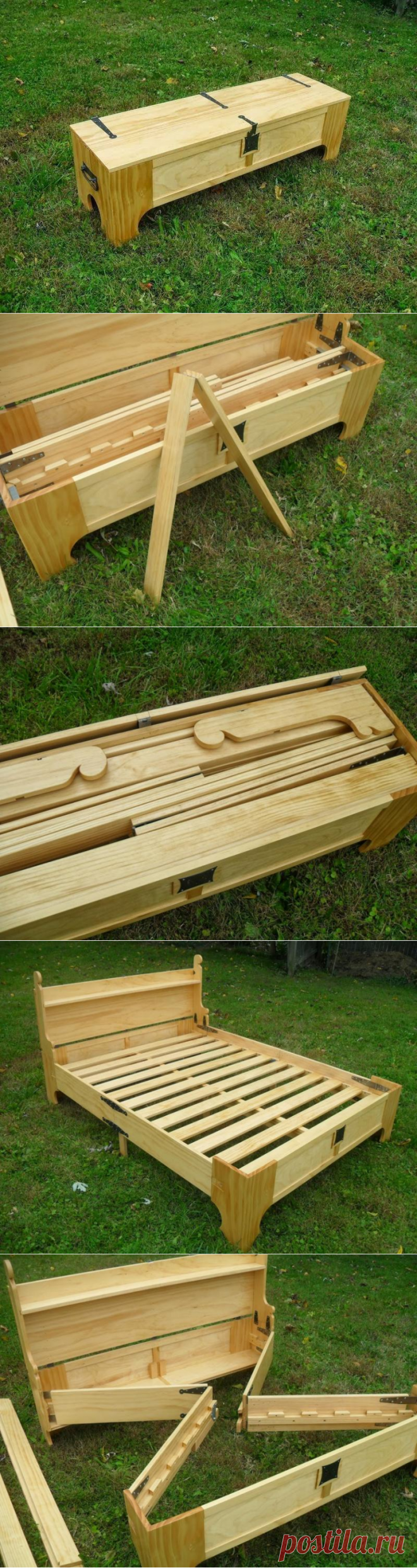 Ящик, который одним движением руки превращается в кровать