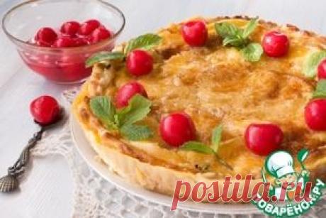 Яблочный пирог с омлетной заливкой - кулинарный рецепт
