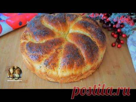 Праздничный Рождественский Калач, восхитительная выпечка! Волокнистый, влажный, не черствеет! - YouTube