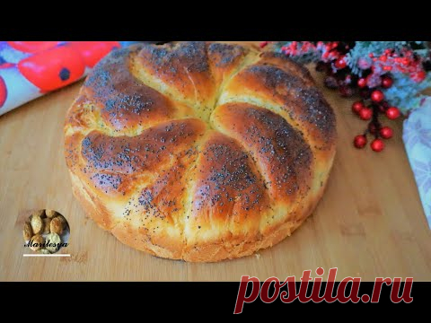 Праздничный Рождественский Калач, восхитительная выпечка! Волокнистый, влажный, не черствеет! - YouTube